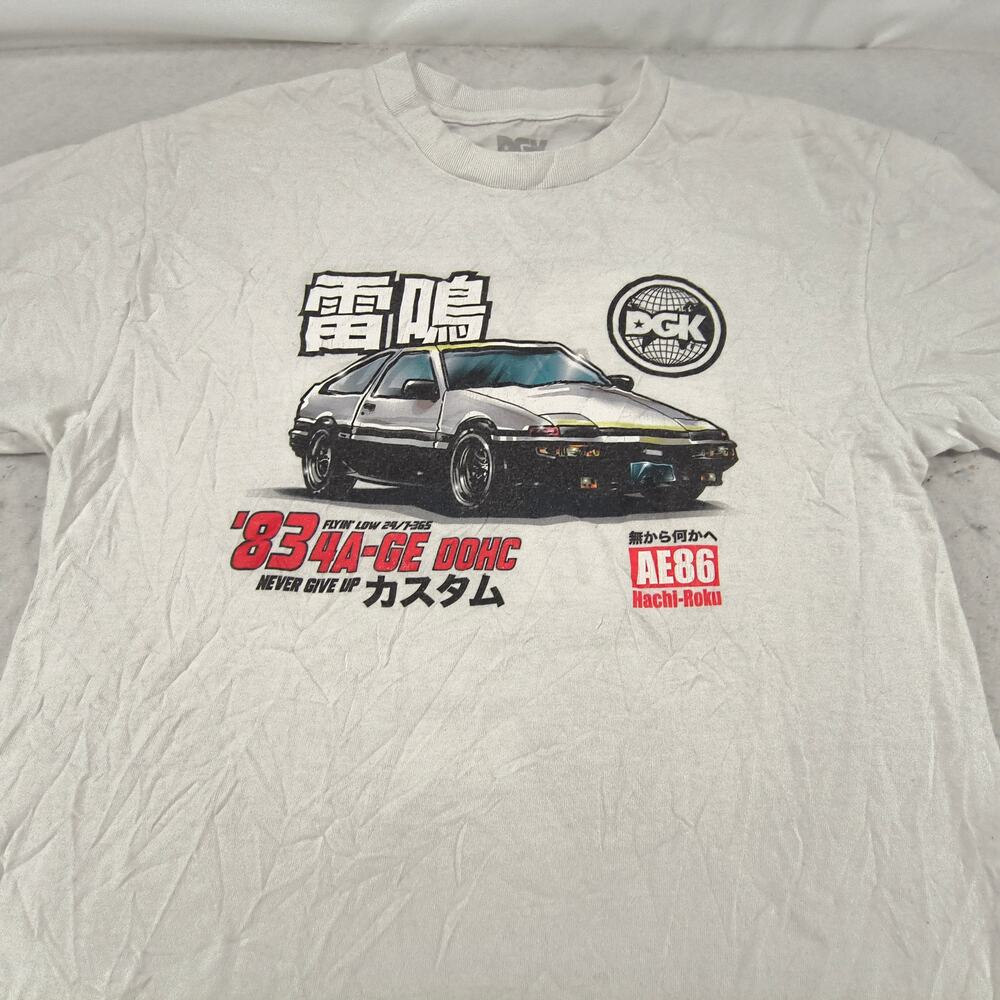 DGK Casual Short Sleeve Graphic Crew Neck Shirt Mens Size Medium M White